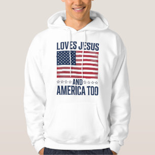 Ama Jesus E a América Demais Camisa Cristã Patriót