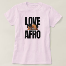 "Ama o teu Afro" Camiseta Gráfica de Apreciação de