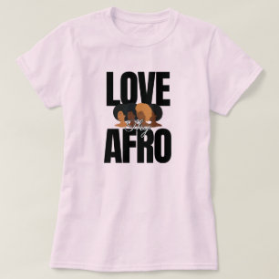 "Ama o teu Afro" Camiseta Gráfica de Apreciação de