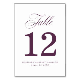 Amado | Cartões de números de tabela de casamento