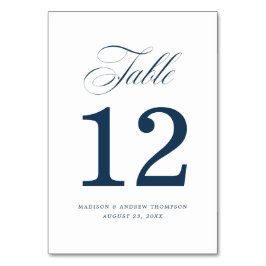 Amado | Cartões de números de tabela de casamento