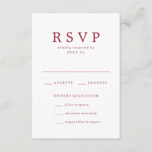 Amado   Cartões RSVP De Casamento