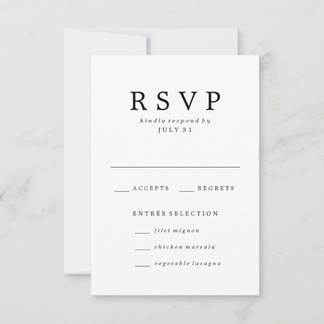 Amado | Cartões RSVP De Casamento (Frente)