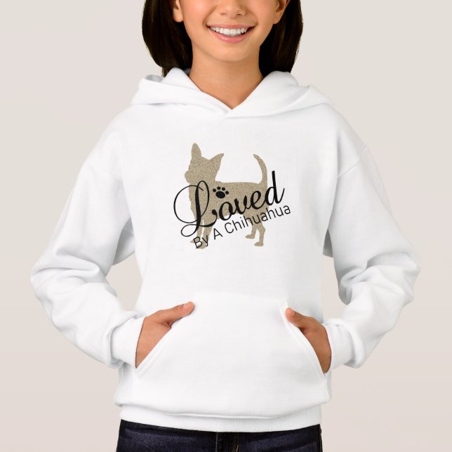 Amado Por Um Hoodie Chihuahua Girls (Frente)