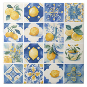 Amalfi Coast Watercolor — Lemon Mediterrâneo