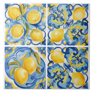Amalfi Coast Watercolor — Lemon Mediterrâneo