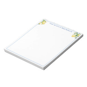 Amalfi Lemons Pó Bloco de Notas Personalizado Azu