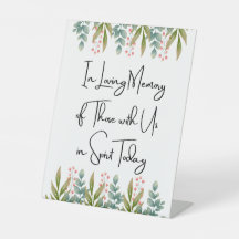 Amando a memória daqueles que estão conosco hoje