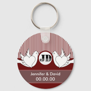 Amando Chaveiros de Casamento de Doves