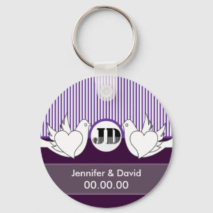 Amando Chaveiros de Casamento de Doves