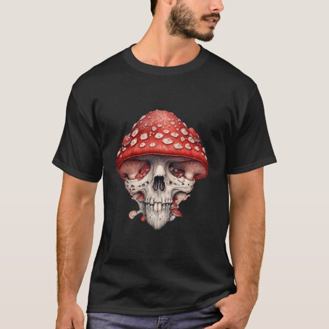Amanita Muscaria Camiseta do Casco de Mushroom (Frente)