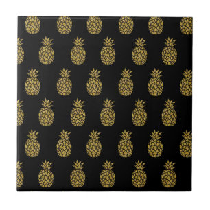 Amante de Abacaxi Brilhante Dourado Fruta Tropical