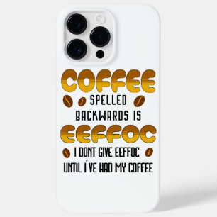 Amante de café escrito ao contrário