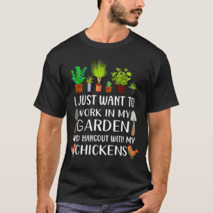 Amante de frango camisa engraçada de jardinagem pa