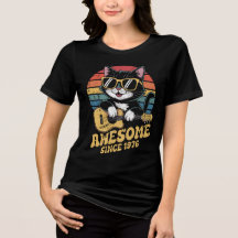 Amante de Gatos Aniversário de 1976 Retro 50º Aniv
