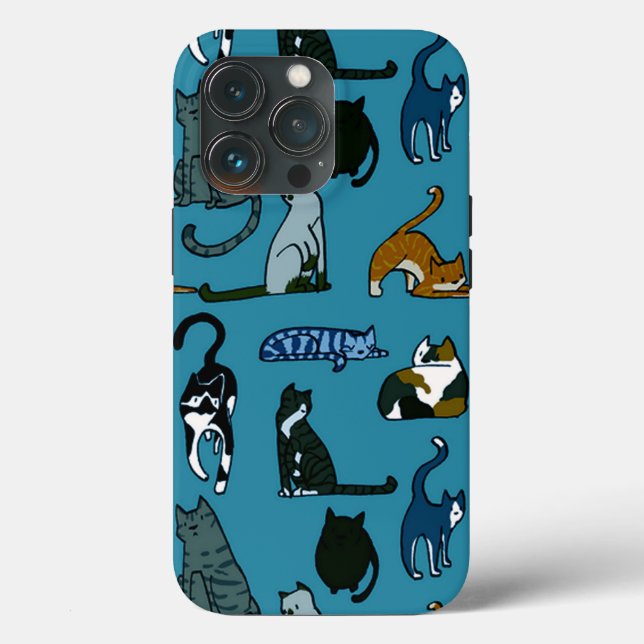 Amante de Gatos Azul Teal   (Verso)