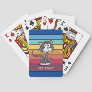 Amante de Gatos Festivos Cartas de Baralho