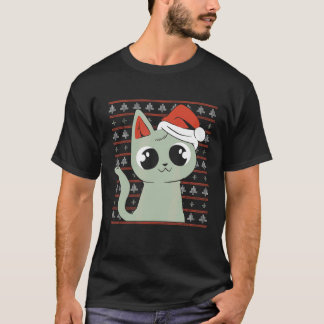 Amante de Gatos Suéter Feio Gato Usando Um Chapéu