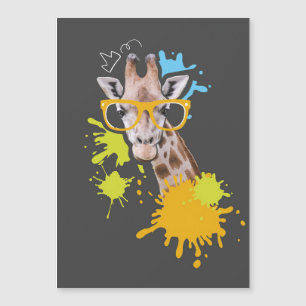 Amante de Girafa Girafa Fofa Com Óculos