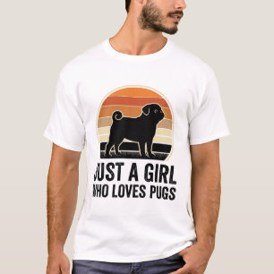 Amante de Pug Vintage Apenas Uma Camisa de Cachorr
