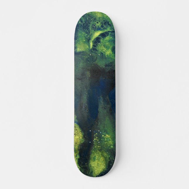 Amante Desiludido 1 Deck de Skate Abstrato Verde E (Frente)