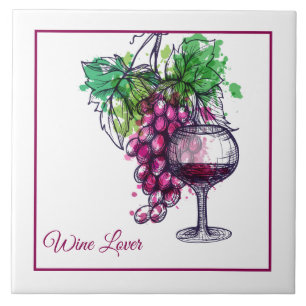 Amante do Trivet-Vinho do azulejo