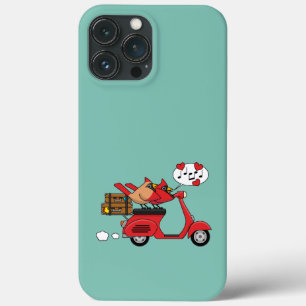 Amantes de Cardinal Vermelho no Patinete