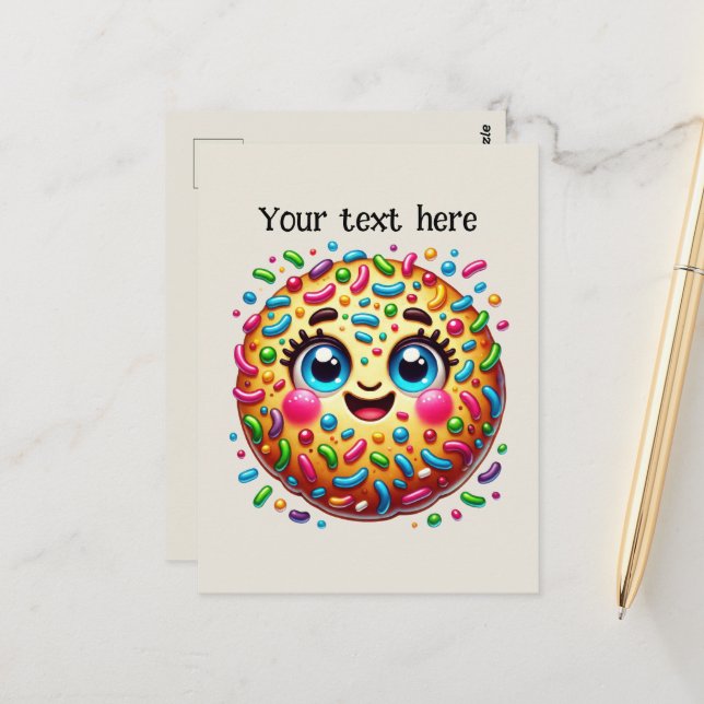 Amantes de cookies bonitos personalizam o cartão p (Frente/Verso In Situ)