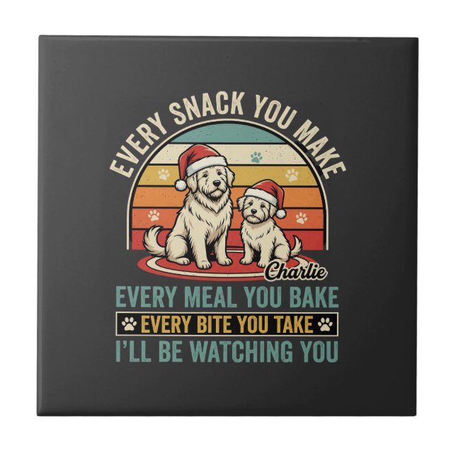 Amantes de Natal Observam Comida de Cachorro (Frente)
