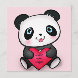 Amantes de Panda Personalizados com Cartão de Conv