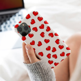 Amantes elegantes Padrão de coração vermelho em br