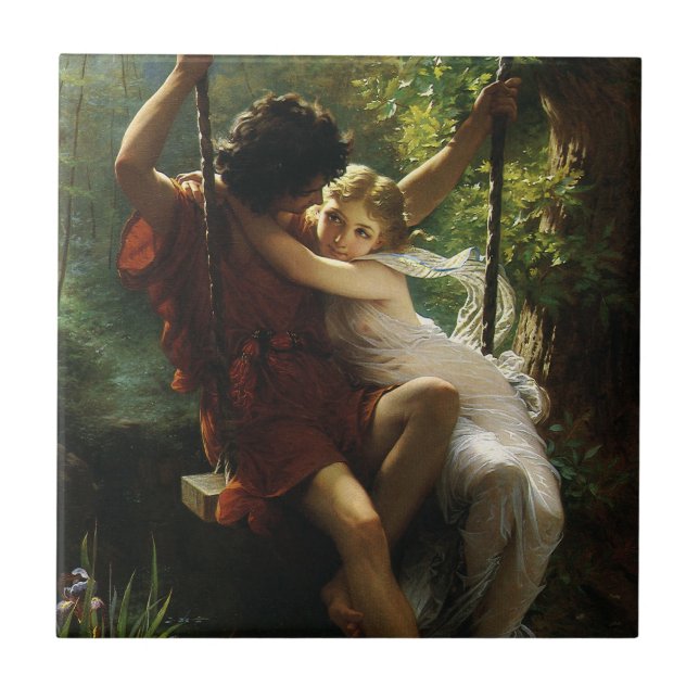 Amantes em um Swing. Primavera por Pierre Auguste  (Frente)