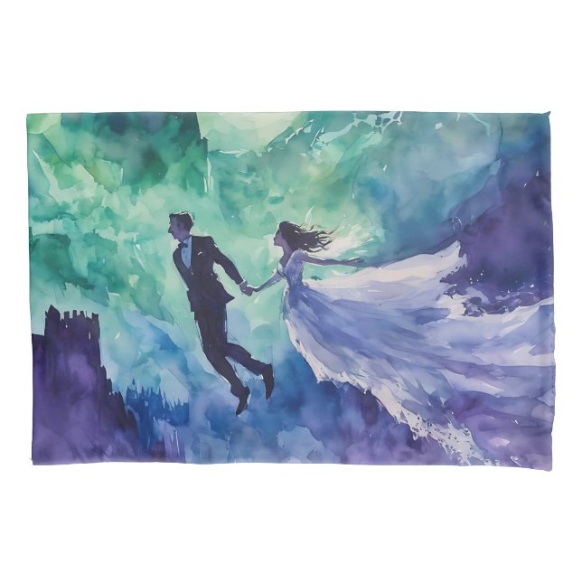 Amantes Voantes - Pintura Por Aquarela (Frente)