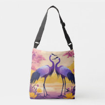 Amar Aves Delight: Saco de Tote com Design Românti
