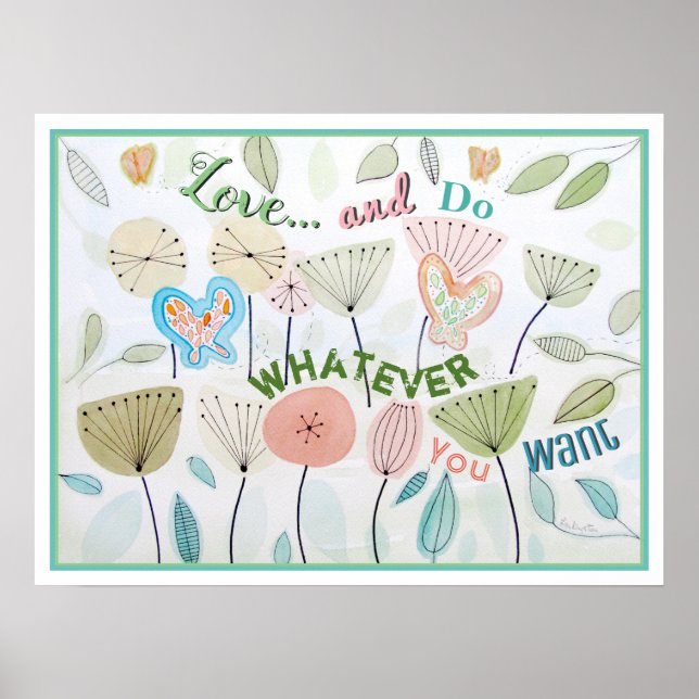 Amar e Respeitar a Poster da citação da Sabedoria (Frente)