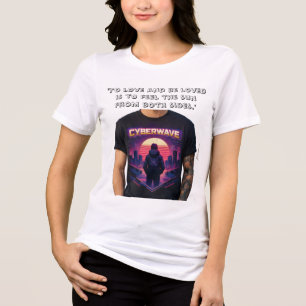 "Amar e Ser Amado" Camiseta Citação Retro Cyberwav