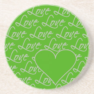 Amar porta copos de Texto, personalizar