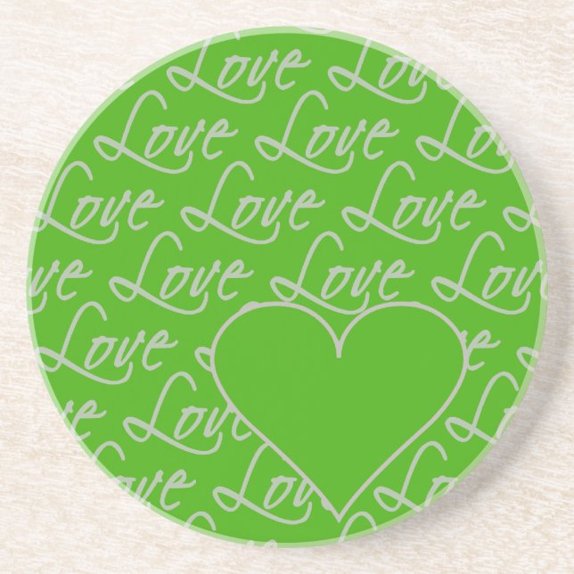 Amar porta copos de Texto, personalizar (Frente)