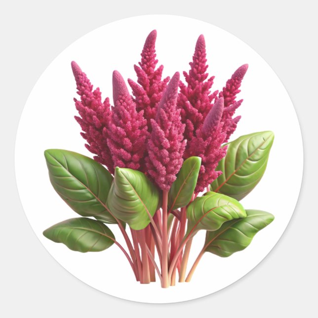 Amaranth Plastic 3D - Etiqueta redonda brilhante (Frente)