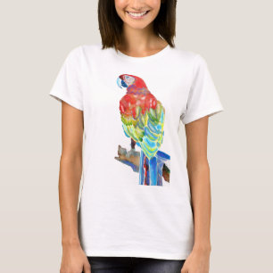 Amarela australiana Papagaio Aquarela Camisa