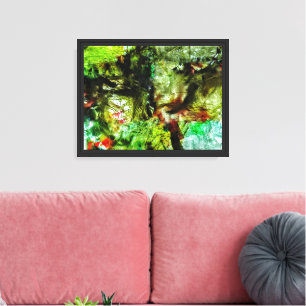 Amarelo abstrato Stretched Canvas Print,Calm amare