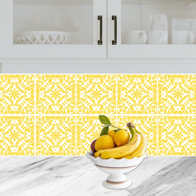 Amarelo Azulejos Português do Mediterrâneo (Yellow Azulejos Portuguese Spanish Mediterranean Ceramic Tile)