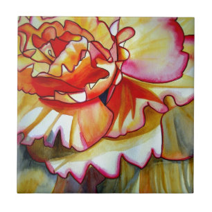 Amarelo Begflower watercolor art original