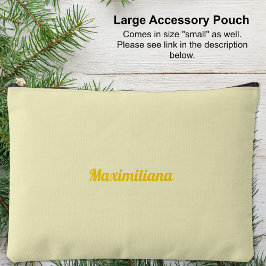Amarelo - Bolsa de Acessório Grande Sólido