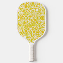 Amarelo & Branco Floral Abstrato Tropical Havaiano