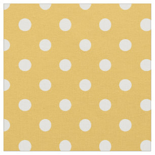 Amarelo & branco pontilha o tecido de  