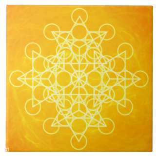 Amarelo brilhante da geometria sagrado da mandala