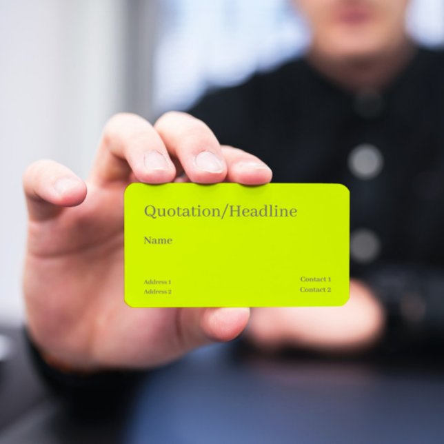 amarelo chartreuse - código QR - cartão de visita (Criador carregado)