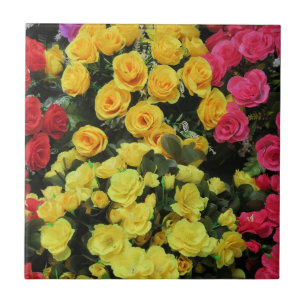 amarelo,Chic, vintage, vermelho, rosa, rosas, flor