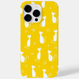 AMARELO COM PADRÃO GATO BRANCO SENTADO